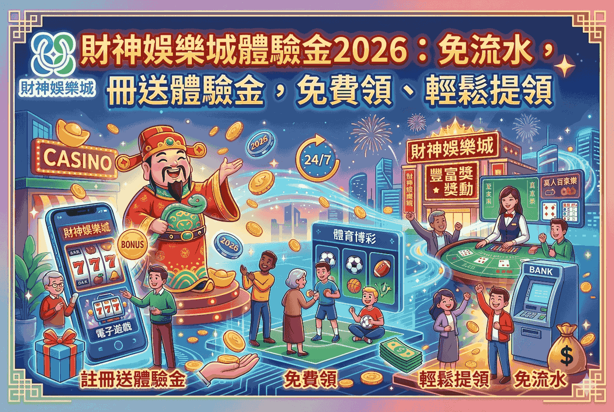 財神娛樂城體驗金2026:免流水,註冊送體驗金,免費領、輕鬆提領